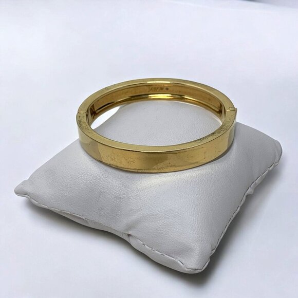 J.Crew Gold-Tone Hinged Chunky Bangle Bracelet Cuff OS Minimalist Jewelry - Picture 1 of 8